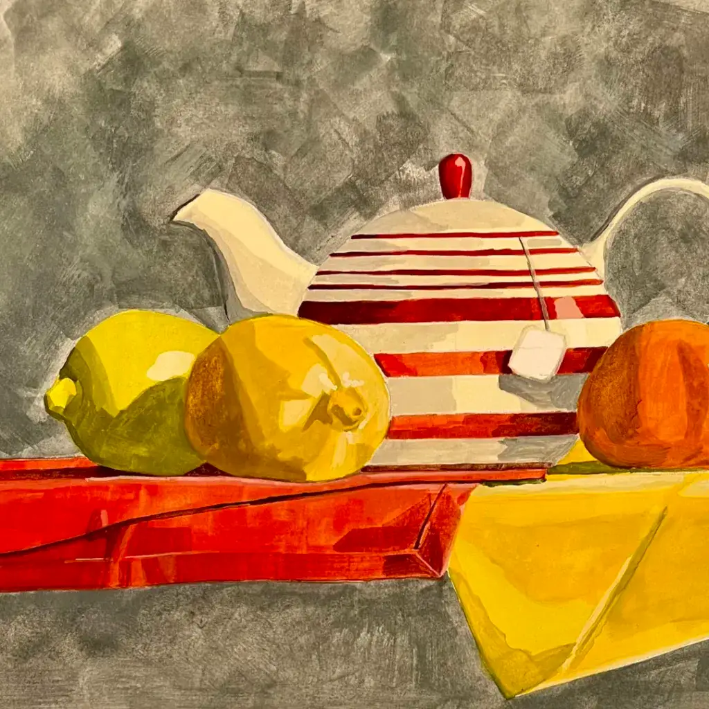 objets en trois tons colorés production d'élève