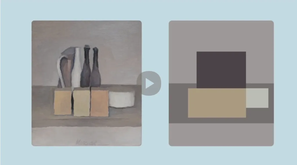 composer en couleur morandi