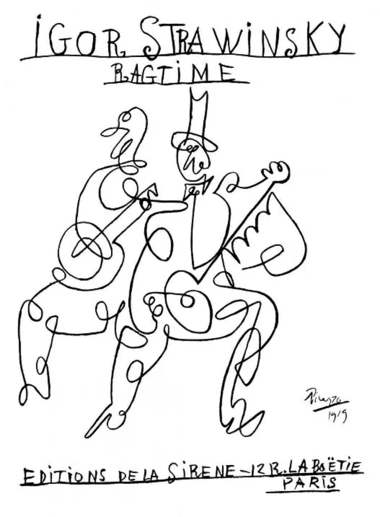 Picasso dessin à une ligne transparente