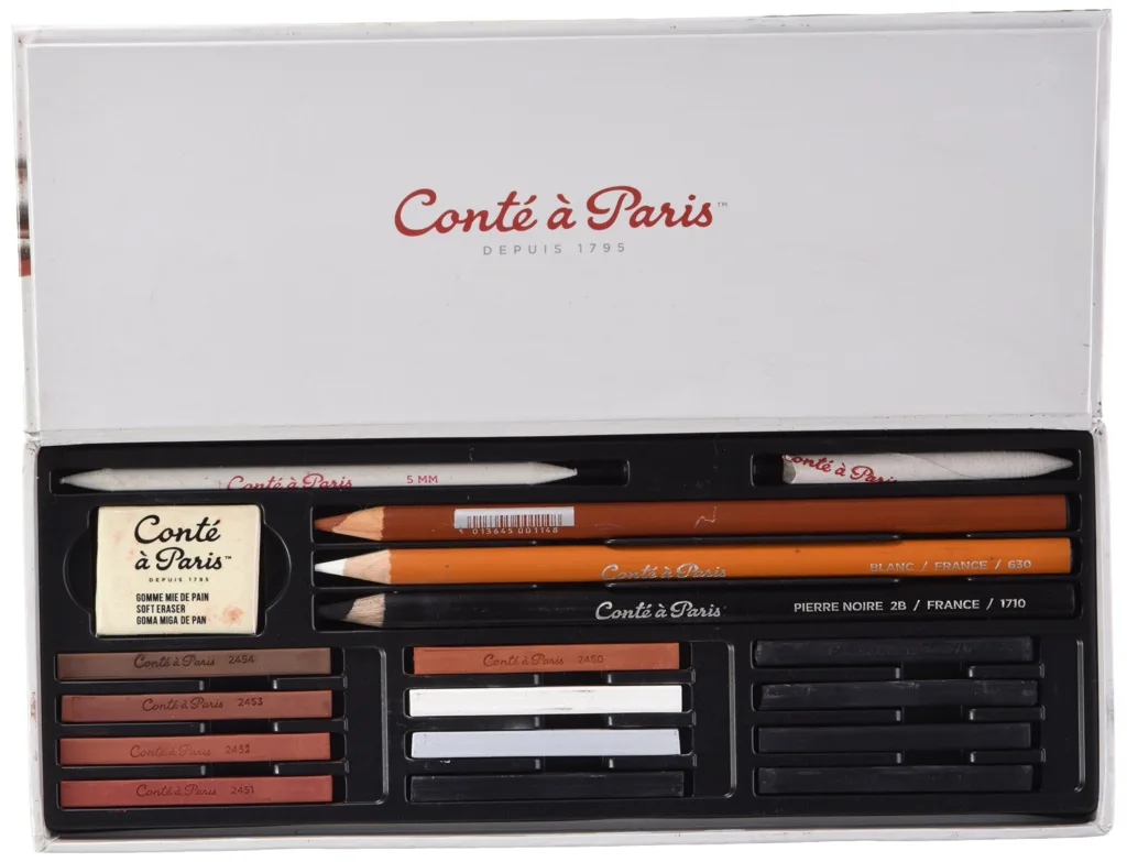 coffret trois crayons conté
