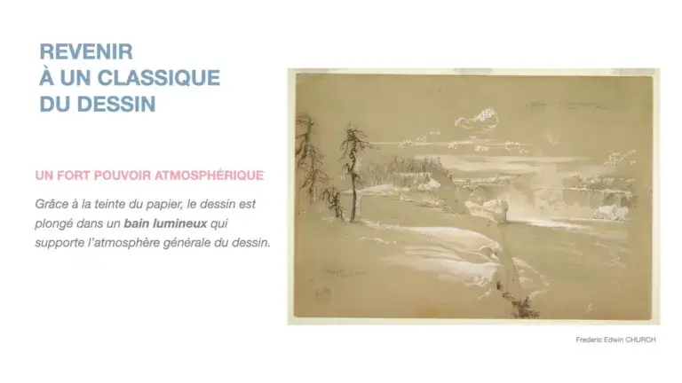 le papier à dessin teinté est le support des plus grandes œuvres d'autrefois