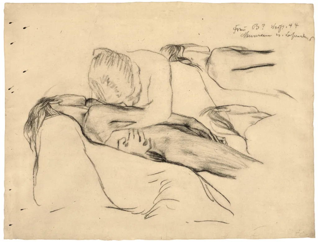 Kollwitz etude femme enfant mort 2