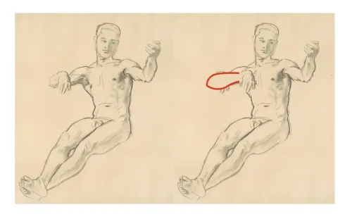 dessiner corps raccourci